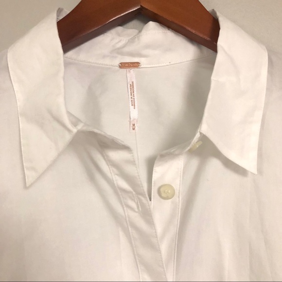 FREE PEOPLE brown eyed girl button down white top - Picture 6 of 8